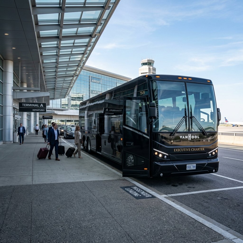 Group event transportation coach shuttle bus
