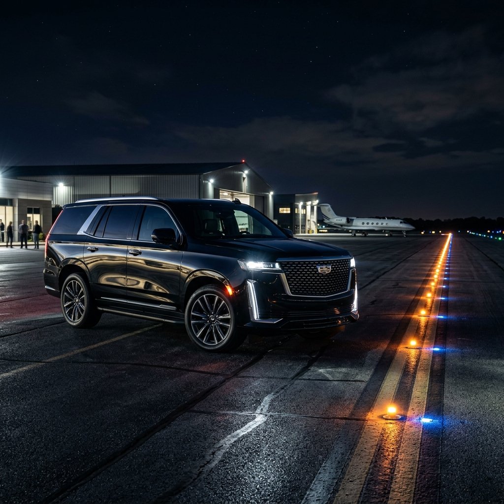 Airport Black Car Service Tarmac Escalade